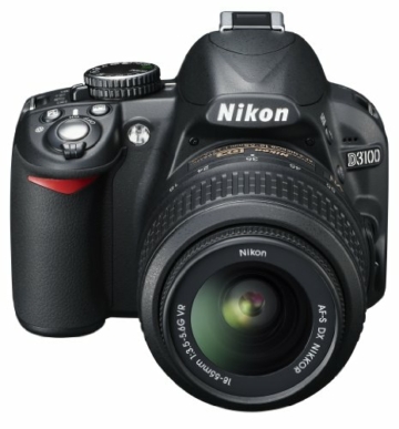 Nikon D3100 SLR-Digitalkamera (14 Megapixel, Live View, Full-HD-Videofunktion) Kit inkl. AF-S DX 18-55 VR Objektiv schwarz - 3