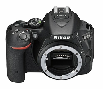 Nikon D5500 SLR-Digitalkamera (24,2 Megapixel, 8,1 cm (3,2 Zoll) Neig- und drehbares Touchscreen-Display, 39 AF-Messfelder, ISO 100-25.600, Full-HD-Video, Wi-Fi, HDMI) nur Gehäuse schwarz - 5