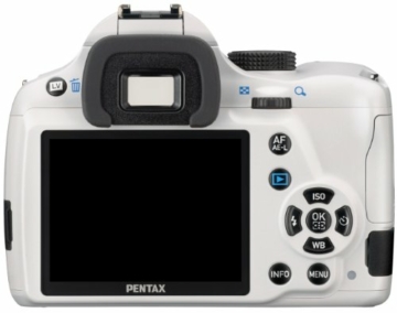 Pentax K 50 SLR-Digitalkamera (16 Megapixel, APS-C CMOS Sensor, 1080p, Full HD, 7,6 cm (3 Zoll) Display, Bildstabilisator) weiß inkl. Objektiven DA L 18-55 mm WR & 50-200 mm WR - 6